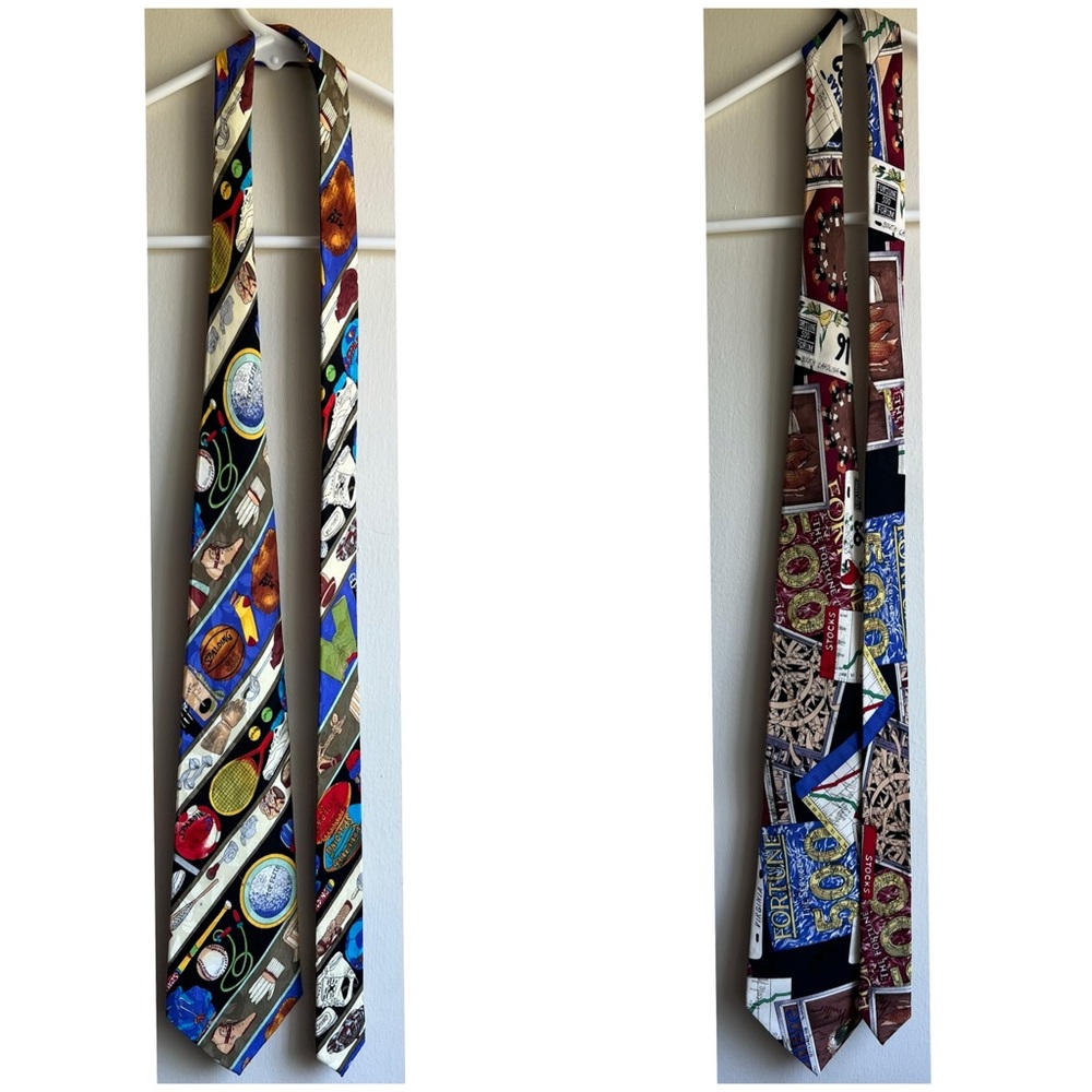 EUC Set of 2 Nicole Miller 100% Silk Ties